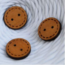 Пуговица деревянная, круглая 20 мм, цвет дуб
