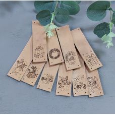 Комплект бирок 20х70 мм, цвет натуральный 