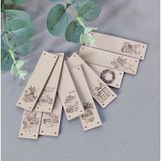 Комплект бирок 20х70 мм, цвет серо-бежевый 