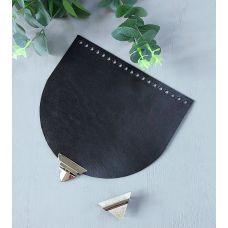 Клапан с застёжкой, размер 20х17 см, цвет чёрный 