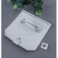 Клапан с ручкой на магнитной застёжке, размер 20х20 см, цвет белый 