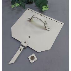 Клапан с ручкой на магнитной застёжке, размер 23х20 см, цвет слоновая кость 