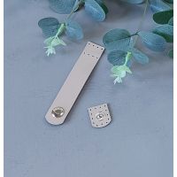 Кнопка для шопера, размер 10х2 см, цвет серо-бежевый 