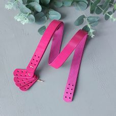 Ручки пришивные с подложкой, размер 64х2 см, цвет фуксия 