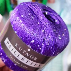 Пряжа Kutnor Paillettes, цвет 36 фиолетовый
