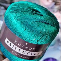 Пряжа Kutnor Paillettes, цвет 98 изумруд
