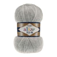 Alize Angora Real 40, цвет 614 серый меланж