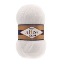 Alize Angora Real 40, цвет 55 белый