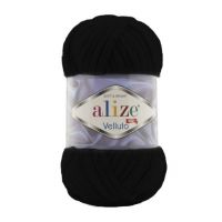 Alize Velluto, цвет 60 чёрный
