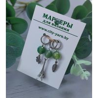 Маркеры для вязания, green
