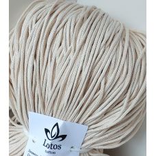 Шнур Lotos cotton 2,5 мм, цвет натуральный 