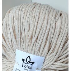 Шнур Lotos cotton 3 мм, цвет натуральный 