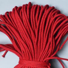 Шнур хлопковый 5 мм, цвет бордовый