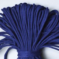 Шнур хлопковый 5 мм, цвет тёмно-синий