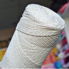Верёвка крученая 1,5 мм, цвет натуральный