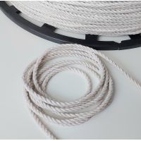 Верёвка х/б крученая 4 мм, цвет натуральный