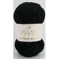 Пряжа Wolans Bunny Baby, цвет 010 чёрный 