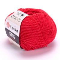 YarnArt Jeans, цвет 26 красный YarnArt Jeans, цвет 26 красный